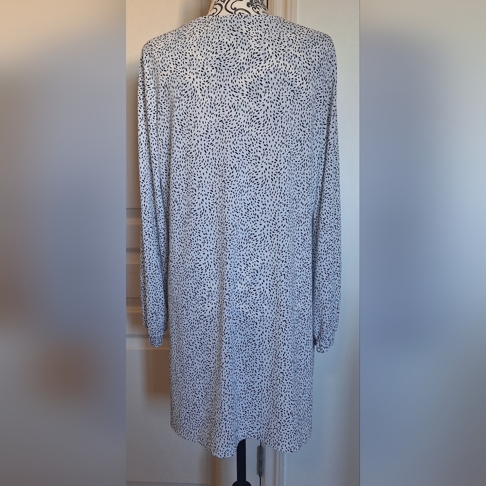 George size large white and black spotted dress - Picture 3 of 6
